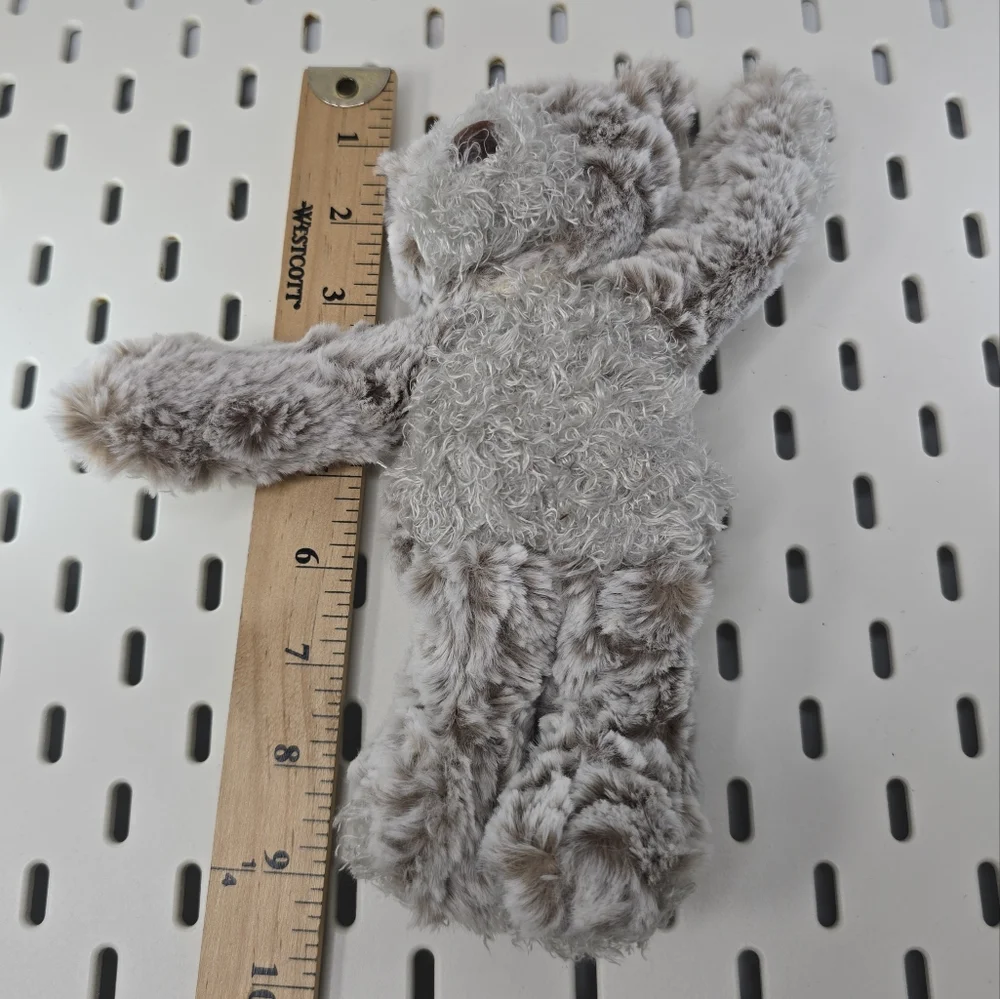 DEMDACO Loveable Mini Giving Bear Plush Comfort Toy Gray Tan 8.5” Stuffed Animal